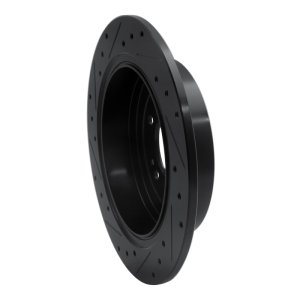 Hyundai Tucson Brake Rotor (1) - Rear Right - R1 Concepts - Drilled & Slotted - Black - `16-`22